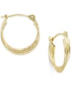 Three-row Nested Hoop Earrings In 10k Gold