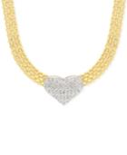 Victoria Townsend Diamond Heart Collar Necklace (1/4 Ct. T.w.) In 18k Gold Plating