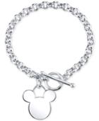 Disney Mickey Mouse Charm Bracelet In Sterling Silver