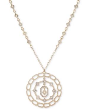 Ivanka Trump Gold-tone Crystal Orbital Pendant Necklace, 36 + 2 Extender