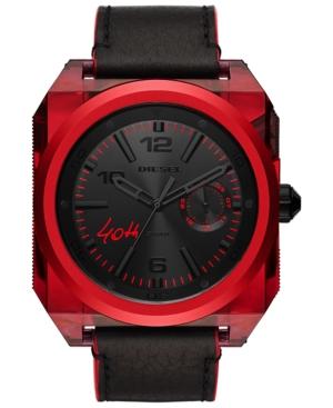 Diesel Men's 40th Anniversary Limited Edition Black Leather Strap Watch 47x55mm, Created For Macys - Limited Edition