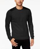 Guess Men's Sweater With Faux-suede Trim