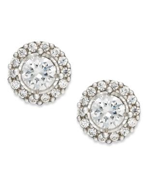 Trumiracle Diamond Earrings, 14k White Gold Diamond Halo Stud Earrings (1 Ct. T.w.)