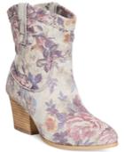 Dolce By Mojo Moxy Taos Floral Western Booties Women's Shoes