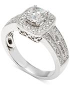 Diamond Cushion Engagement Ring (1 Ct. T.w.) In 14k White Gold