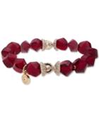 Anne Klein Faceted Bead & Crystal Stretch Bracelet, Created For Macy's