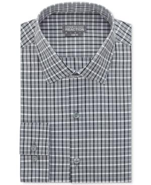 Kenneth Cole Reaction Slim-fit Performance Storm Check Dress Shirt
