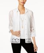 Alfred Dunner Lace Layered-look Top