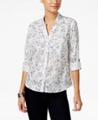 Style & Co Cotton Printed Shirt, Only At Macy's