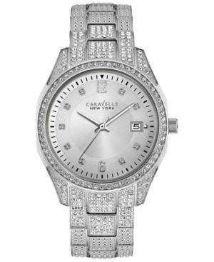 Caravelle New York By Bulova Women's Crystal Stainless Steel Bracelet Watch 36mm 43m112