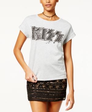 Hybrid Juniors' Kiss Graphic T-shirt