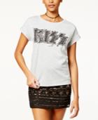 Hybrid Juniors' Kiss Graphic T-shirt