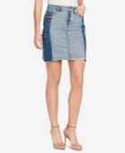 William Rast Cotton Embroidered Denim Skirt