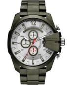 Diesel Men's Chronograph Mega Chief Olive Green Stainless Steel Bracelet Watch 51mm