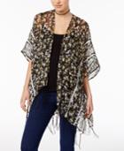 Inc International Concepts Floral And Lace Kimono, Only At Macy's