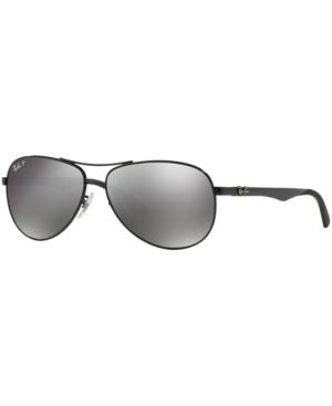 Ray-ban Polarized Sunglasses, Rb8313 61 Carbon Fibre