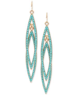 M. Haskell For Inc International Concepts Gold-tone Colored Bead Drop Earrings, Only At Macy's