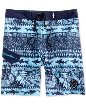 Maui And Sons Men's Broker Graphic-print Stripe 20 Board Shorts