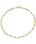 Giani Bernini Twist Link Ankle Bracelet In 18k Gold-plated Sterling Silver, Only At Macy's