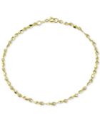 Giani Bernini Twist Link Ankle Bracelet In 18k Gold-plated Sterling Silver, Only At Macy's