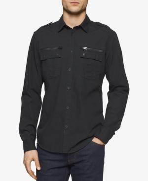 Calvin Klein Jeans Men's Modern Long-sleeve Military Shirt