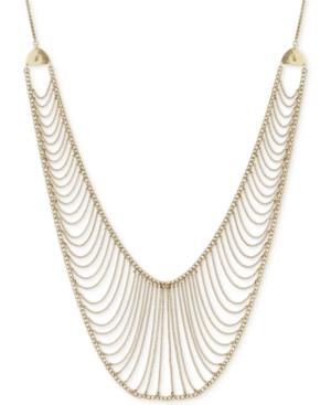 Lucky Brand Gold-tone Multi-chain 29 Statement Necklace