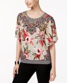Jm Collection Printed Studded Tunic, Created For Macy's