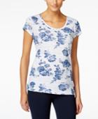 Style & Co. Floral Printed T-shirt, Only At Macy's
