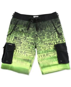 Metal Mulisha Men's Ignite D-lush Graphic-print Logo Cargo Boardshorts
