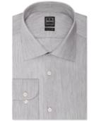 Ike Behar Grey Stripe Dress Shirt