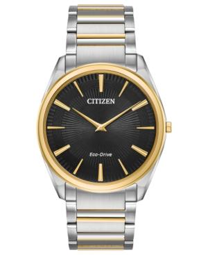 Citizen Eco-drive Men's Stiletto Two-tone Stainless Steel Bracelet Watch 38mm