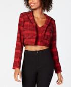 Material Girl Juniors' Cropped Plaid Blazer, Created For Macy's