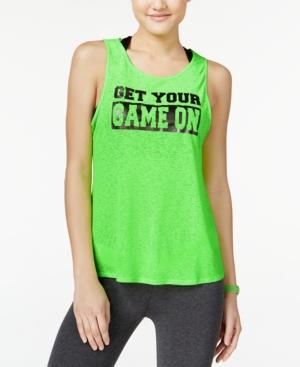 Material Girl Active Juniors' Strappy-back Graphic Tank Top, Only At Macy's