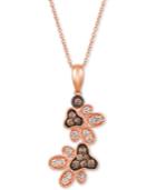 Le Vian Nude & Chocolate Diamond Paw Prints 20 Pendant Necklace (1/2 Ct. T.w.) In 14k Rose Gold