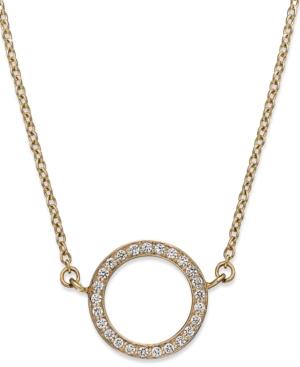 Diamond Open Circle Pendant Necklace In (1/6 Ct. T.w.)