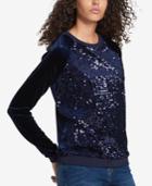 Tommy Hilfiger Sequin Velvet Sweatshirt, Created For Macy's
