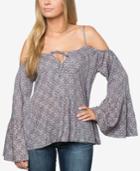 O'neill Juniors' Tawni Printed Cold-shoulder Top, A Macy's Exclusive