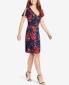 American Living Flutter-sleeve Floral-print Dress
