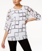 Alfani Dolman-sleeve Chiffon Top, Only At Macy's