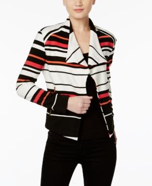 Calvin Klein Striped Flyaway Blazer