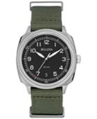 Bulova Men's Uhf Military Green Nylon Strap 42mm Watch 96b229