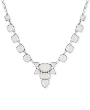 Lucky Brand Silver-tone Stone Collar Necklace, 17-1/2 + 2 Extender