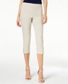 Jm Collection Pull-on Ladder-inset Capri Pants, Created For Macy's