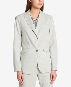 Tommy Hilfiger Anchor-detail Pinstripe Blazer