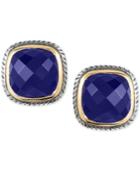Effy Lapis Lazuli Stud Earrings (2-3/4 Ct. T.w.) In Sterling Silver & 18k Gold
