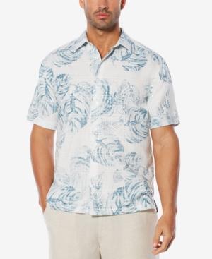 Cubavera Men's Linen Dobby Floral-print Shirt