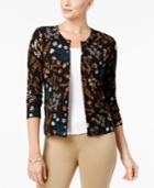 Charter Club Printed Long-sleeve Cardigan, Created For Macy's