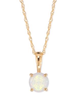 Opal Pendant Necklace (1/6 Ct. T.w.) In 14k Gold