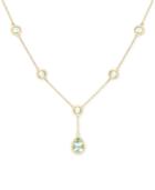 Victoria Townsend Green Quartz Drop Pendant Necklace (10 Ct. T.w.) In 18k Gold-plated Sterling Silver