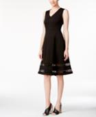 Calvin Klein Illusion-hem Fit & Flare Dress